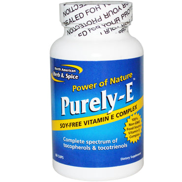 North American Herb &amp; Spice Co., Purely-E, 60 capsules