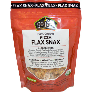 Go Raw, Flax Snax, פיצה, 3 אונקיות (85 גרם)