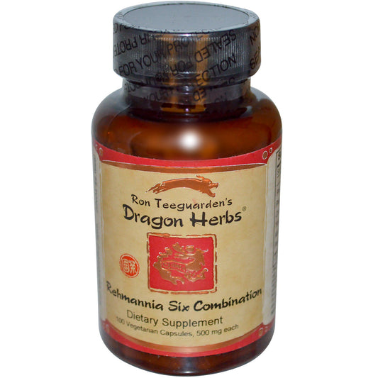 Dragon Herbs, combinazione Rehmannia Six, 500 mg, 100 capsule vegetali