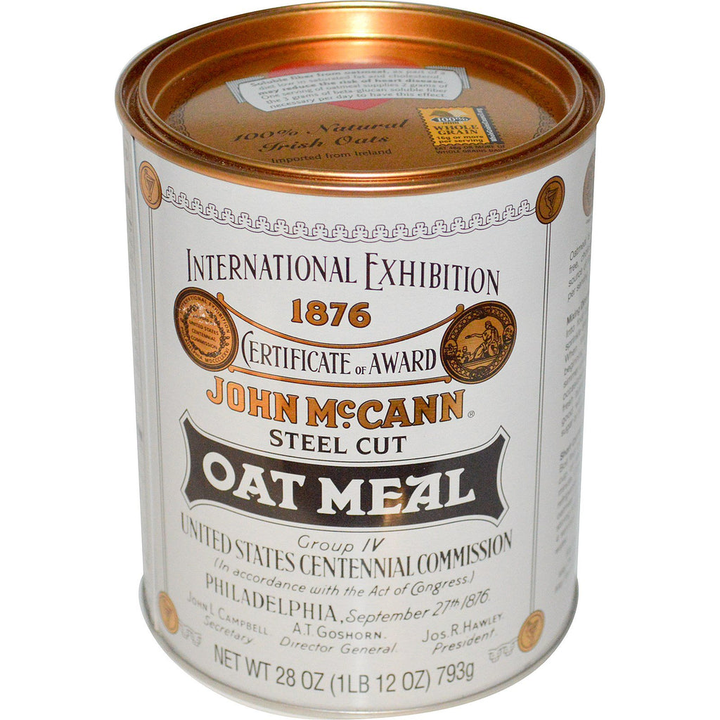McCann's Irish Oatmeal, harina de avena cortada en acero, 28 oz (793 g)