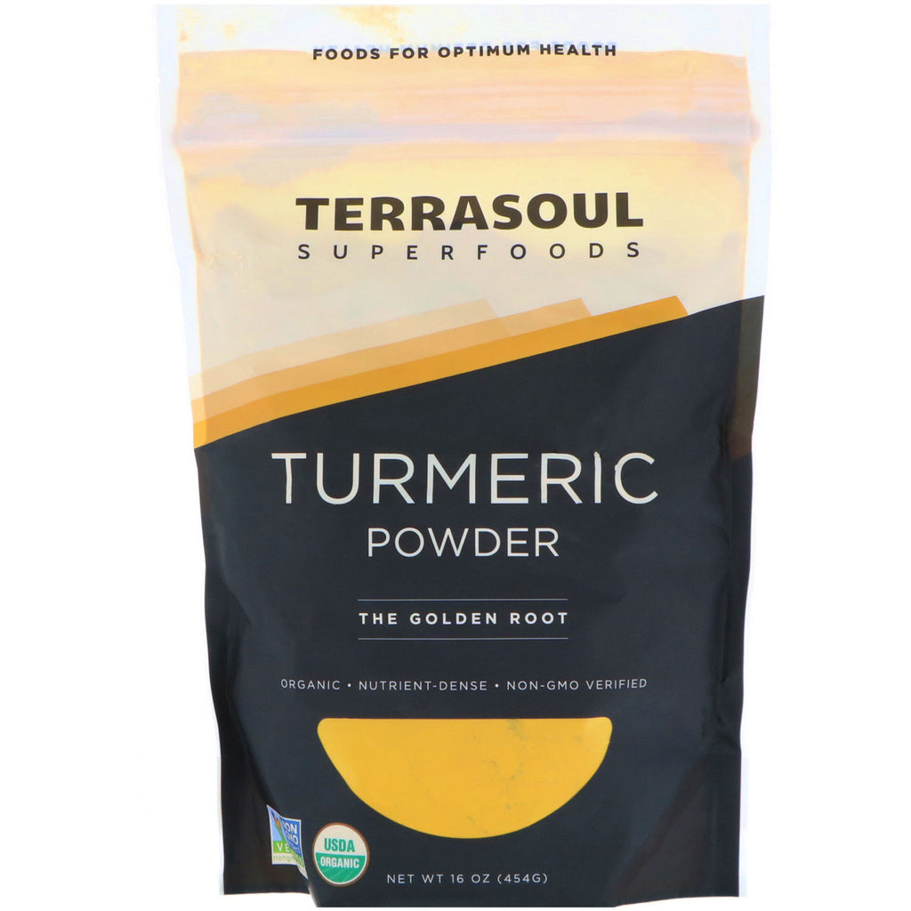 Terrasoul Superfoods, poudre de curcuma, 16 oz (454 g)