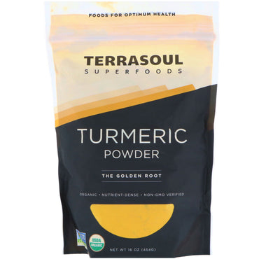 Terrasoul Superfoods, مسحوق الكركم، 16 أونصة (454 جم)
