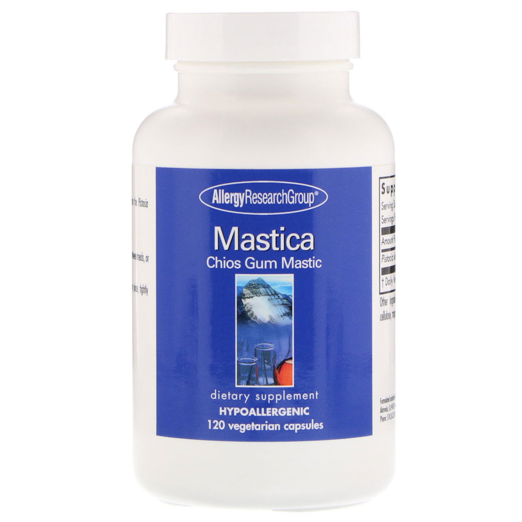 Groupe de recherche sur les allergies, Mastica, Chios Gum Mastic, 120 capsules végétariennes
