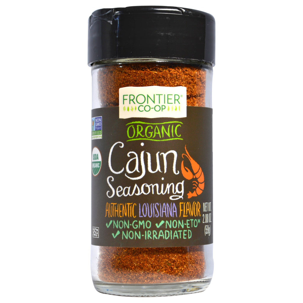 Frontier Natural Products, condimento cajun, sapore Louisiana, 2,08 once (59 g)