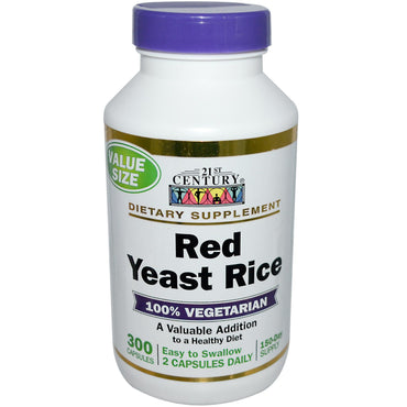 século 21, arroz com fermento vermelho, 300 cápsulas