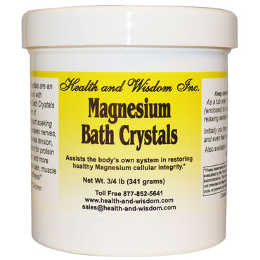 Health and Wisdom Inc., Magnesium-Badekristalle, 341 g (3/4 lb)