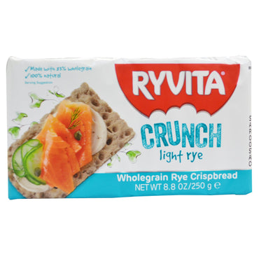 Ryvita, Wholegrain Rye Crispbread, Crunch Light Rye , 8.8 oz (250 g)