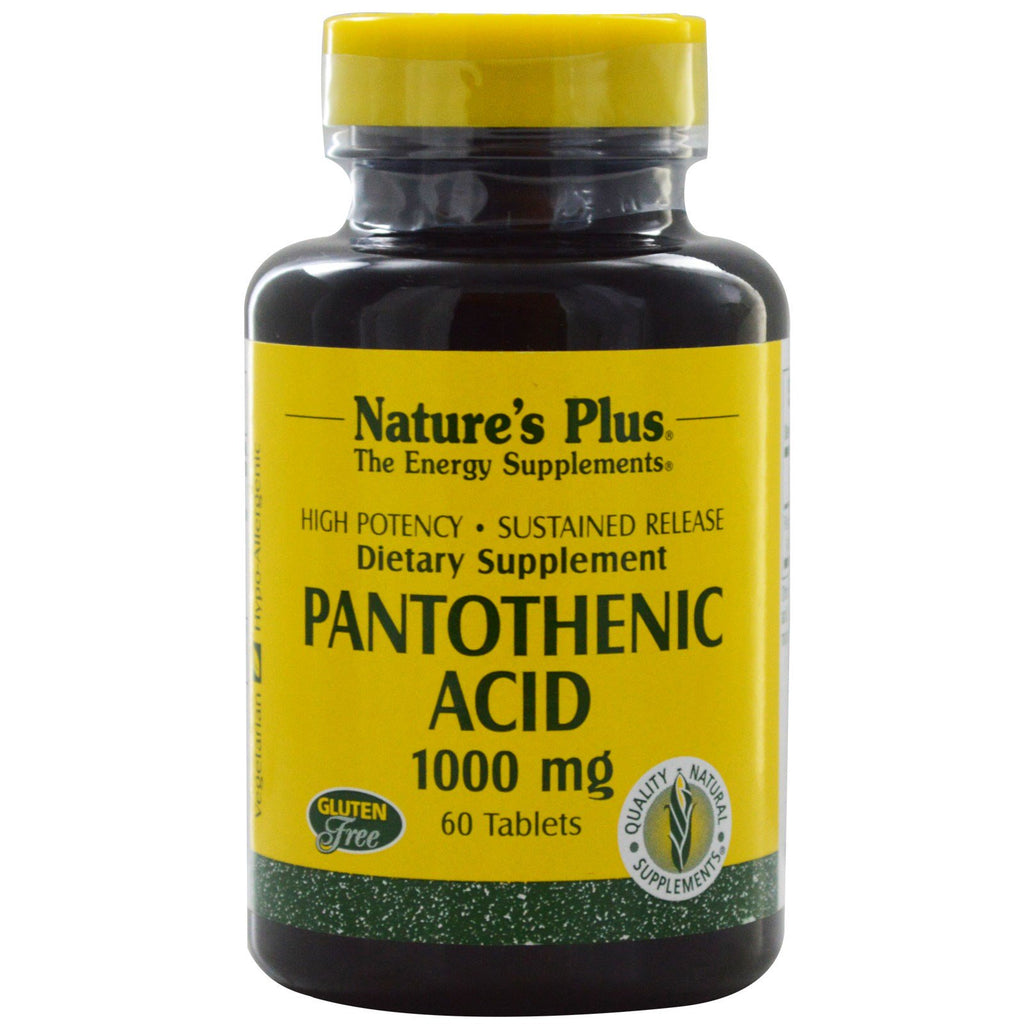 Nature's Plus, acid pantotenic, 1000 mg, 60 tablete