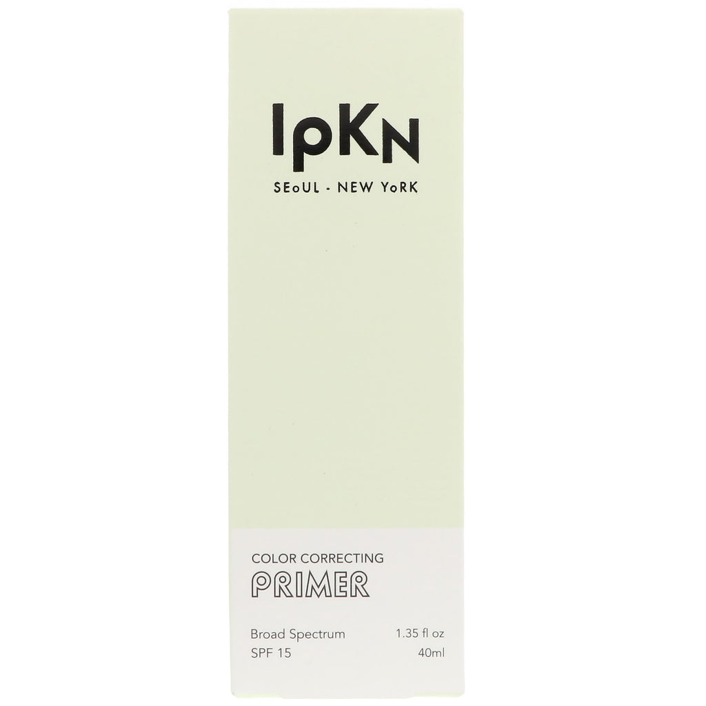 IPKN, צבע מתקן פריימר SPF 15, ירוק, 1.35 fl oz. (40 מ"ל)