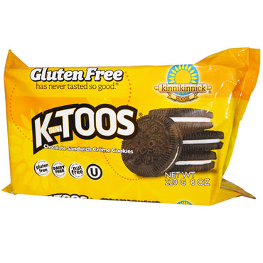 Kinnikinnick Foods, KinniToos, Galletas tipo sándwich de chocolate con crema, 8 oz (220 g)