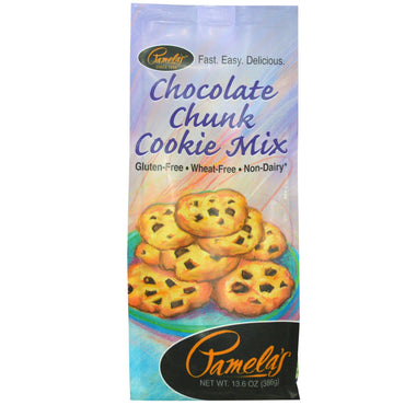 Pamela's Products, チョコレートチャンククッキーミックス、13.6 oz (386 g)