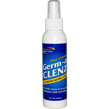 North American Herb & Spice Co., Germ-a Clenz, natuurlijke spray voor alle doeleinden, 4 fl oz (120 ml)