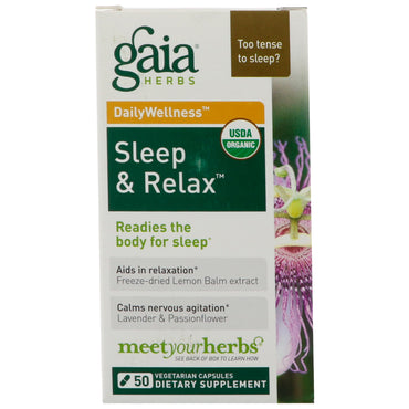 Gaia Herbs, RapidRelief, Sommeil et détente, 50 gélules