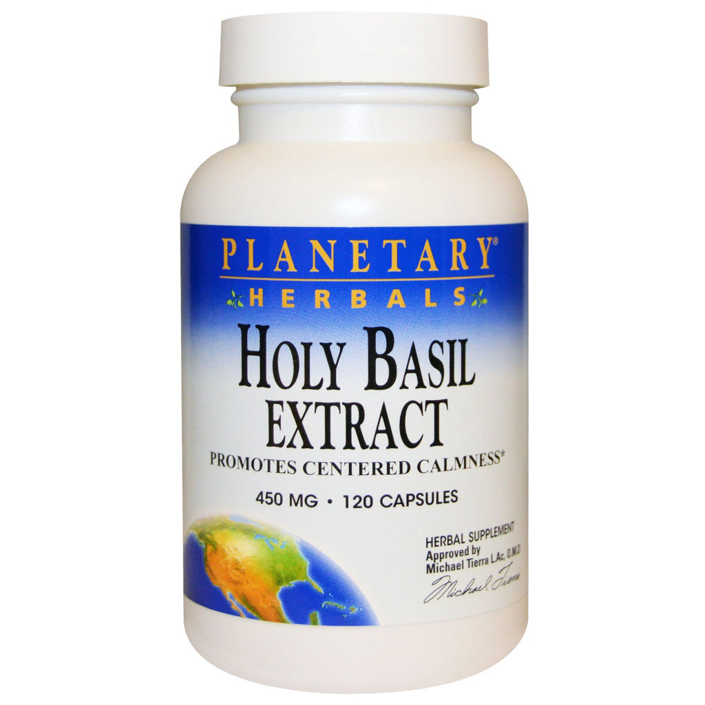 Planetary Herbals, ekstrakt ze świętej bazylii, 450 mg, 120 kapsułek