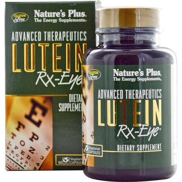 Nature's Plus, Advanced Therapeutics, Lutéine RX-Eye, 60 gélules végétariennes