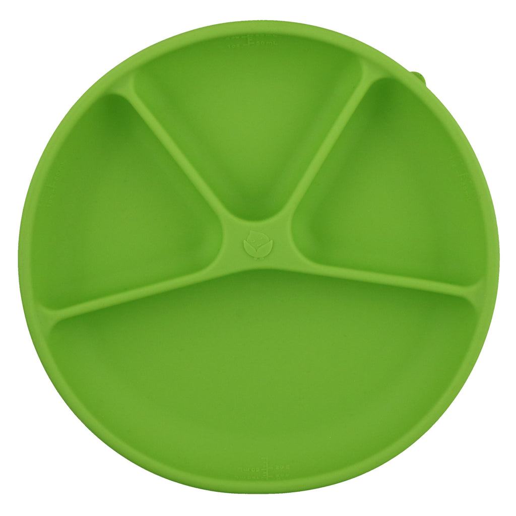 iPlay Inc., Green Sprouts, plato de aprendizaje, verde, 12+ meses, 1 plato, 10 oz (296 ml)