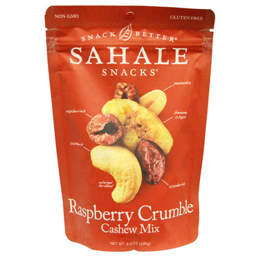 Sahale Snacks, Mélange de noix de cajou et crumble aux framboises, 8 oz (226 g)