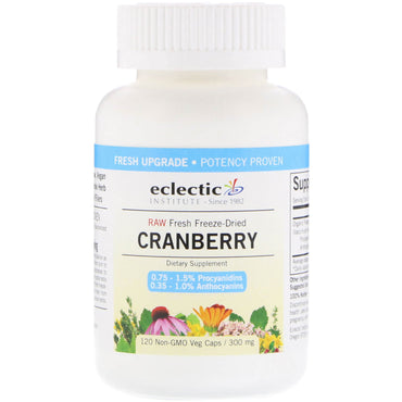 Eclectic Institute, Cranberry, 300 mg, 120 Cápsulas Vegetais