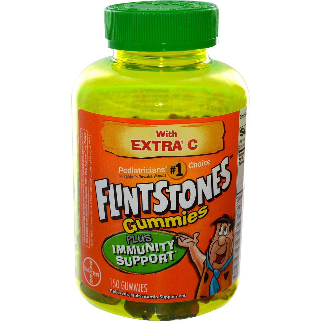 Flintstones, multiwitamina dla dzieci, wsparcie odporności, 150 żelek