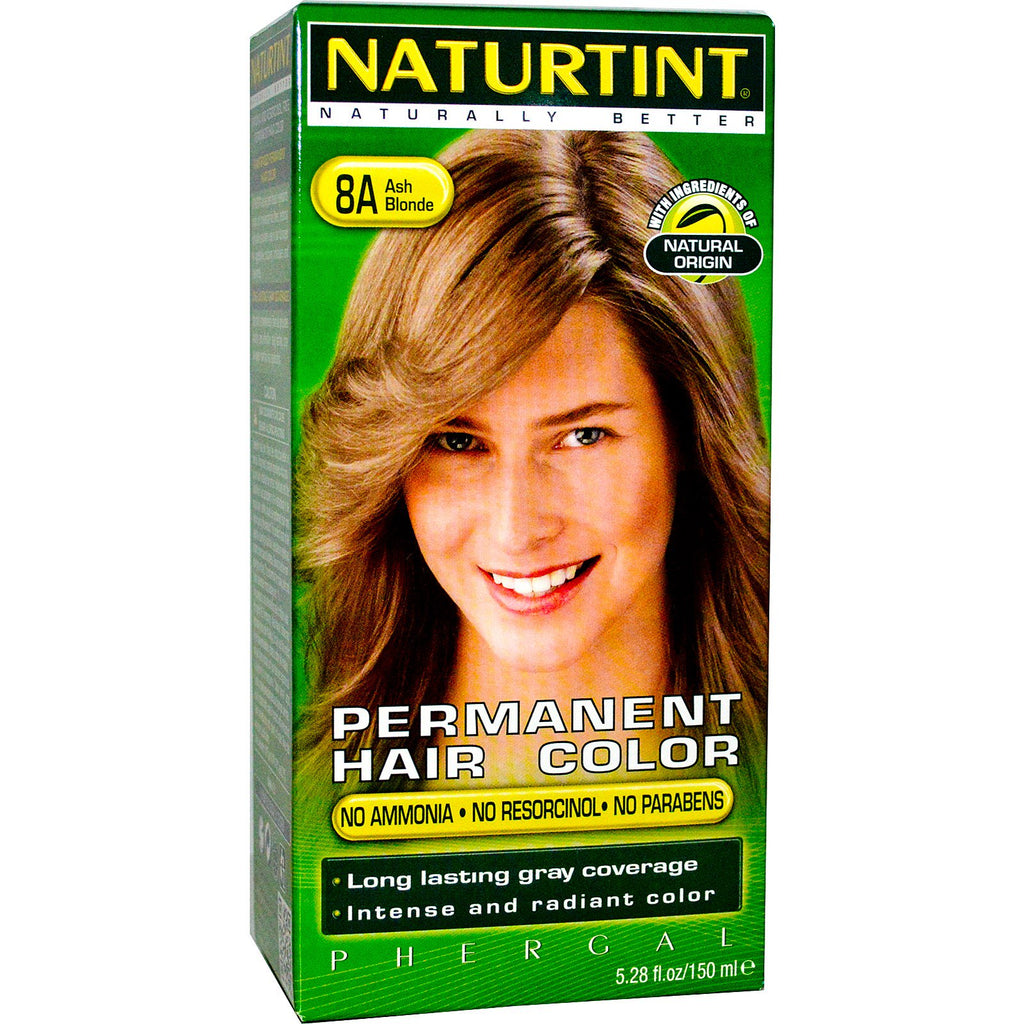 Naturtint, Permanent Hair Color, 8A Ash Blonde, 5.28 fl oz (150 ml)
