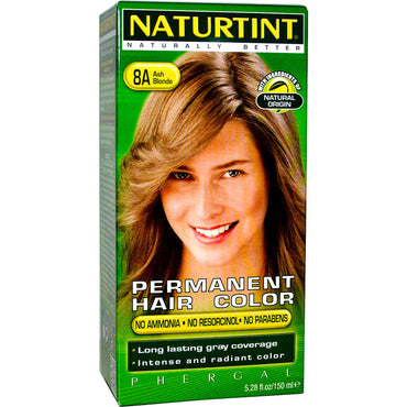 Naturtint, Tinte permanente para el cabello, Rubio cenizo 8A, 150 ml (5,28 oz. líq.)