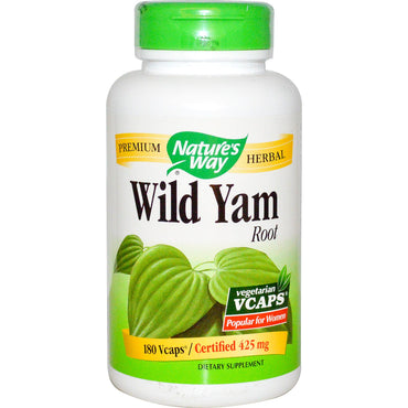 Nature's Way, Wild Yam Root, 425 mg, 180 Vegetarian Capsules