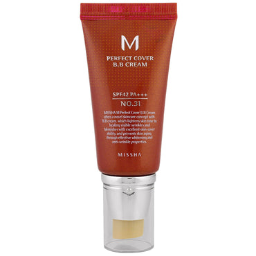 Missha, M Perfect Cover BB Cream, No. 31 Golden Beige, 50 ml