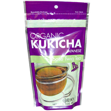 Eden Foods, Kukicha japonez, ceai de crenguță vrac, 1,75 oz (49 g)