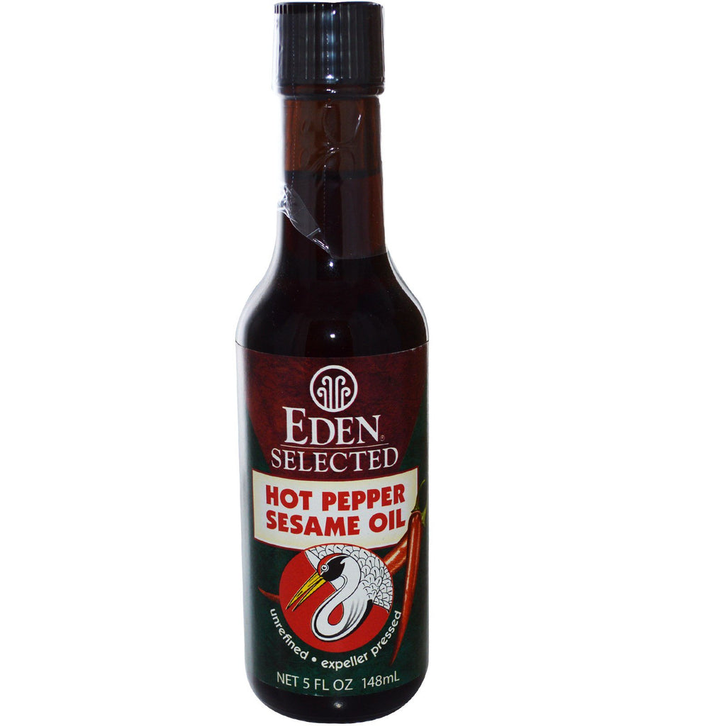 Eden Foods, زيت السمسم بالفلفل الحار، مختار، 5 أونصة سائلة (148 مل)