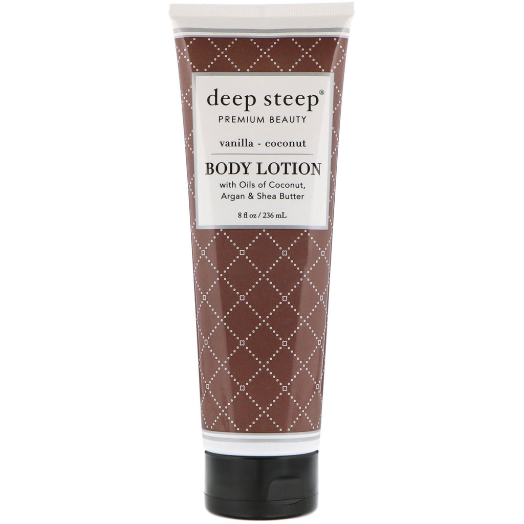 Deep Steep, Body Lotion, Vanilla - Coconut, 8 fl oz (236 ml)