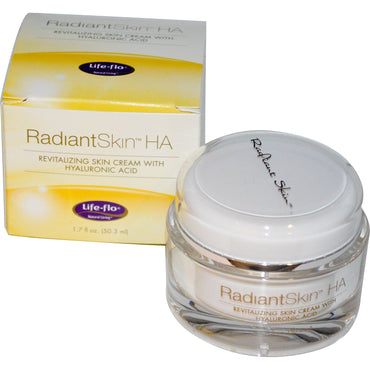Life Flo Health, Radiant Skin HA, Creme Revitalizante para a Pele com Ácido Hialurônico, 50,3 ml (1,7 fl oz)