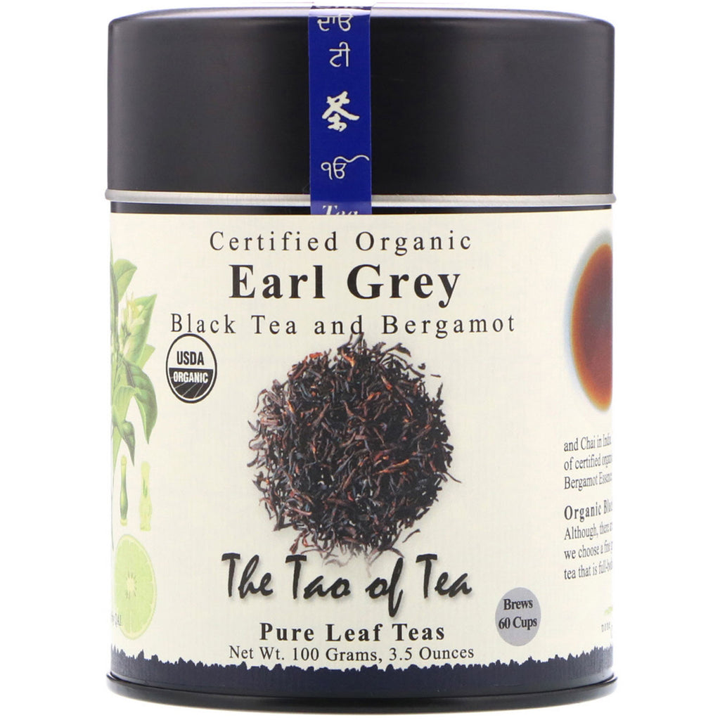 The Tao of Tea, Thé noir certifié et bergamote, Earl Grey, 3,5 oz (100 g)