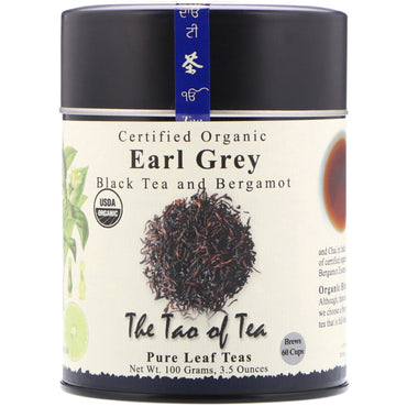 The Tao of Tea, té negro certificado y bergamota, Earl Grey, 100 g (3,5 oz)
