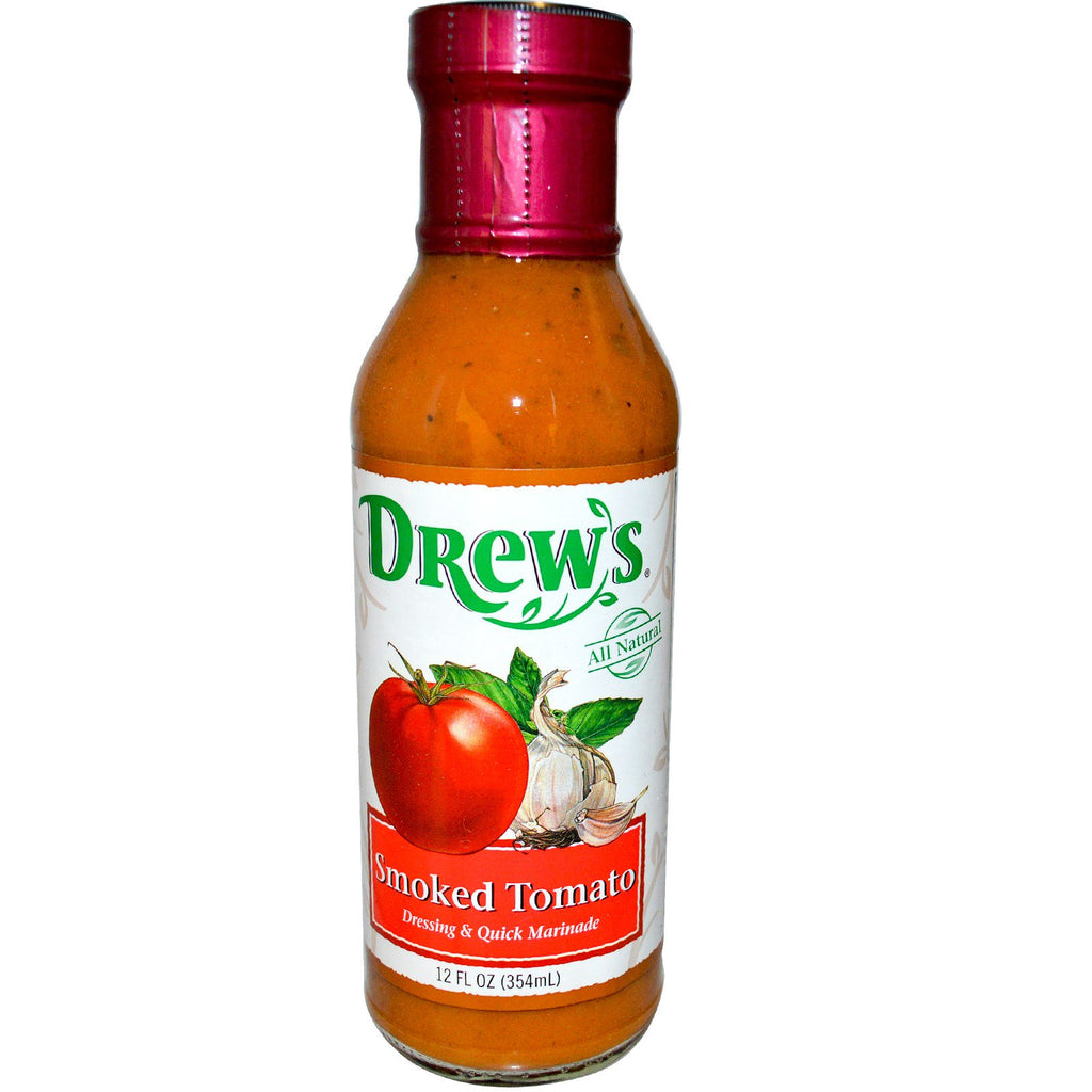 Drew's, Vinaigrette et marinade rapide, tomate fumée, 12 fl oz (354 ml)