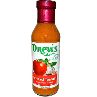 Drew's, تتبيلة وتتبيلة سريعة، طماطم مدخنة، 12 أونصة سائلة (354 مل)