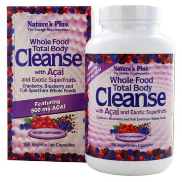 Nature's Plus, Whole Food Total Body Cleanse, with Acai and Exotic Superfruits, 168 Veggie Caps