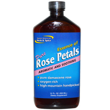 North American Herb &amp; Spice Co., Esencia de pétalos de rosa puros, 12 fl oz (355 ml)