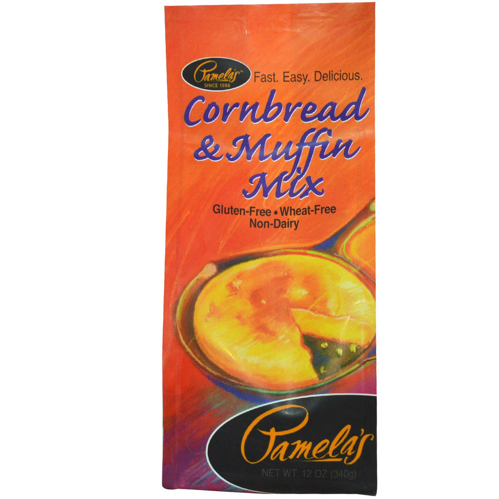 Pamela's Products, Mezcla para pan de maíz y muffins, 12 oz (340 g)
