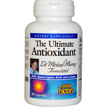 Natural Factors, el antioxidante definitivo, con ácido alfa lipoico y luteína, 60 cápsulas