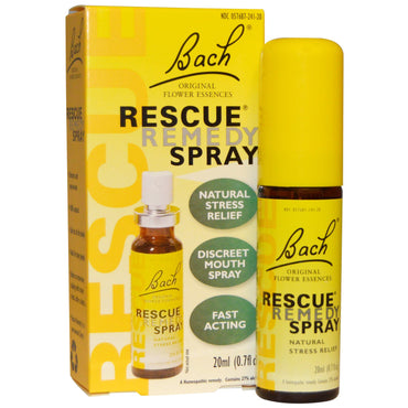 Bach, originale blomsteressenser, Rescue Remedy Spray, 0,7 fl oz (20 ml)