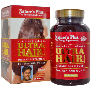 Nature's Plus Ultra Hair للرجال والنساء، 90 قرصًا