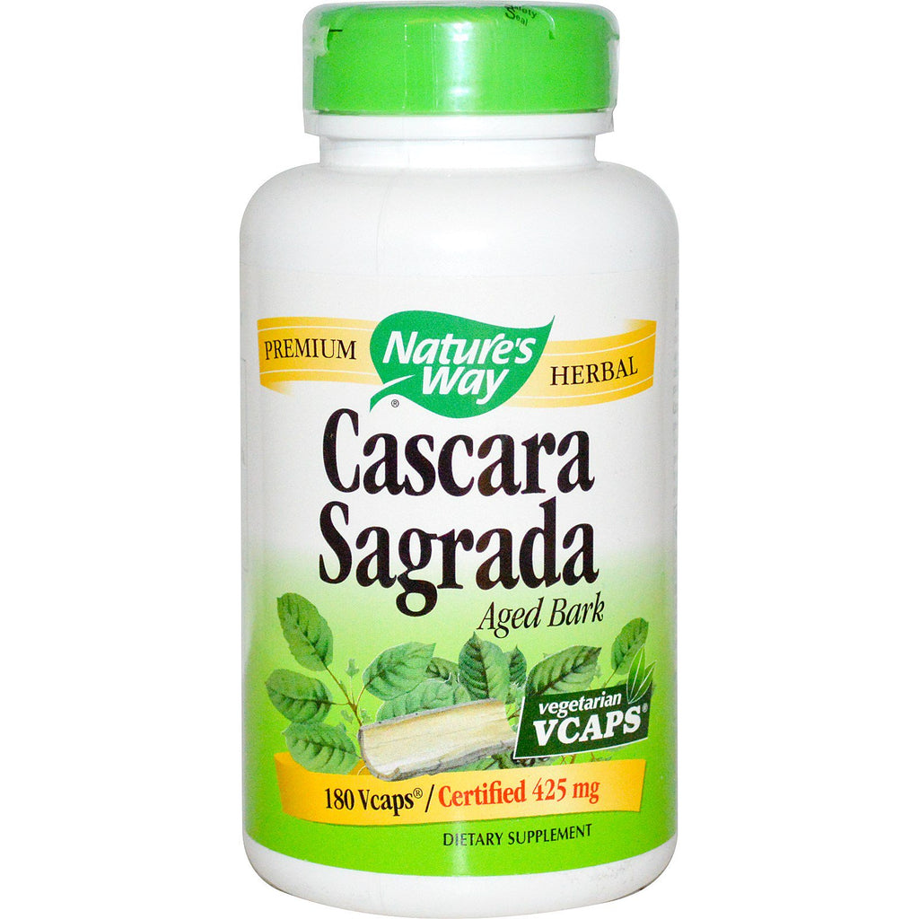 Nature's Way, corteccia di Cascara Sagrada, 425 mg, 180 capsule vegetariane