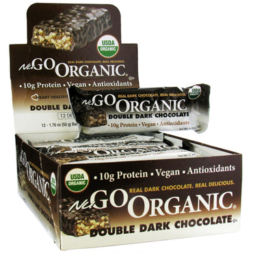 NuGo Nutrition, Proteinriegel, doppelte dunkle Schokolade, 12 Riegel, je 1,76 oz (50 g).