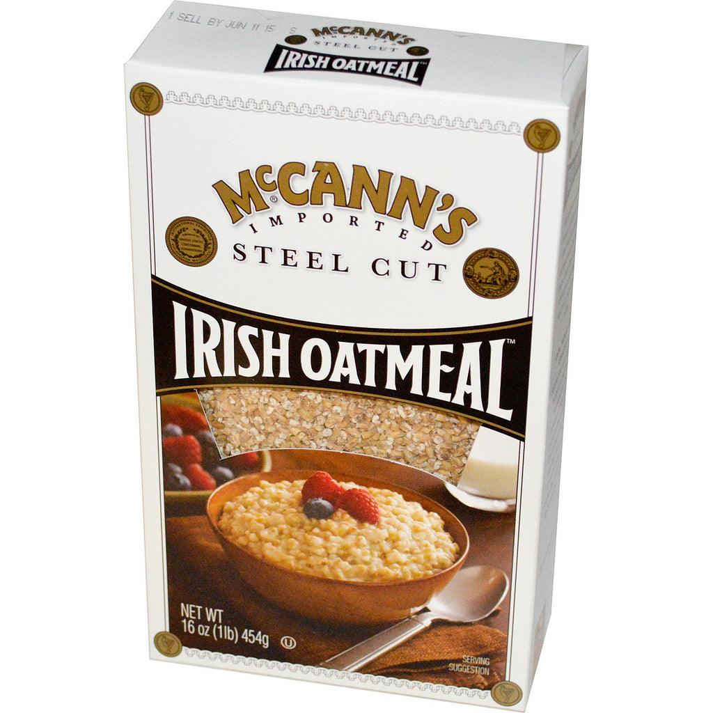 Făină de ovăz irlandez McCann, ovăz tăiat din oțel, 16 oz (454 g)