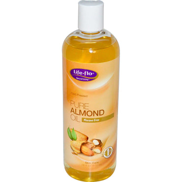 Life Flo Health, huile d'amande pure, soins de la peau, 16 fl oz (473 ml)