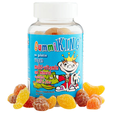 Gummi King, multivitamínico y mineral, verduras, frutas y fibra, para niños, 60 gomitas