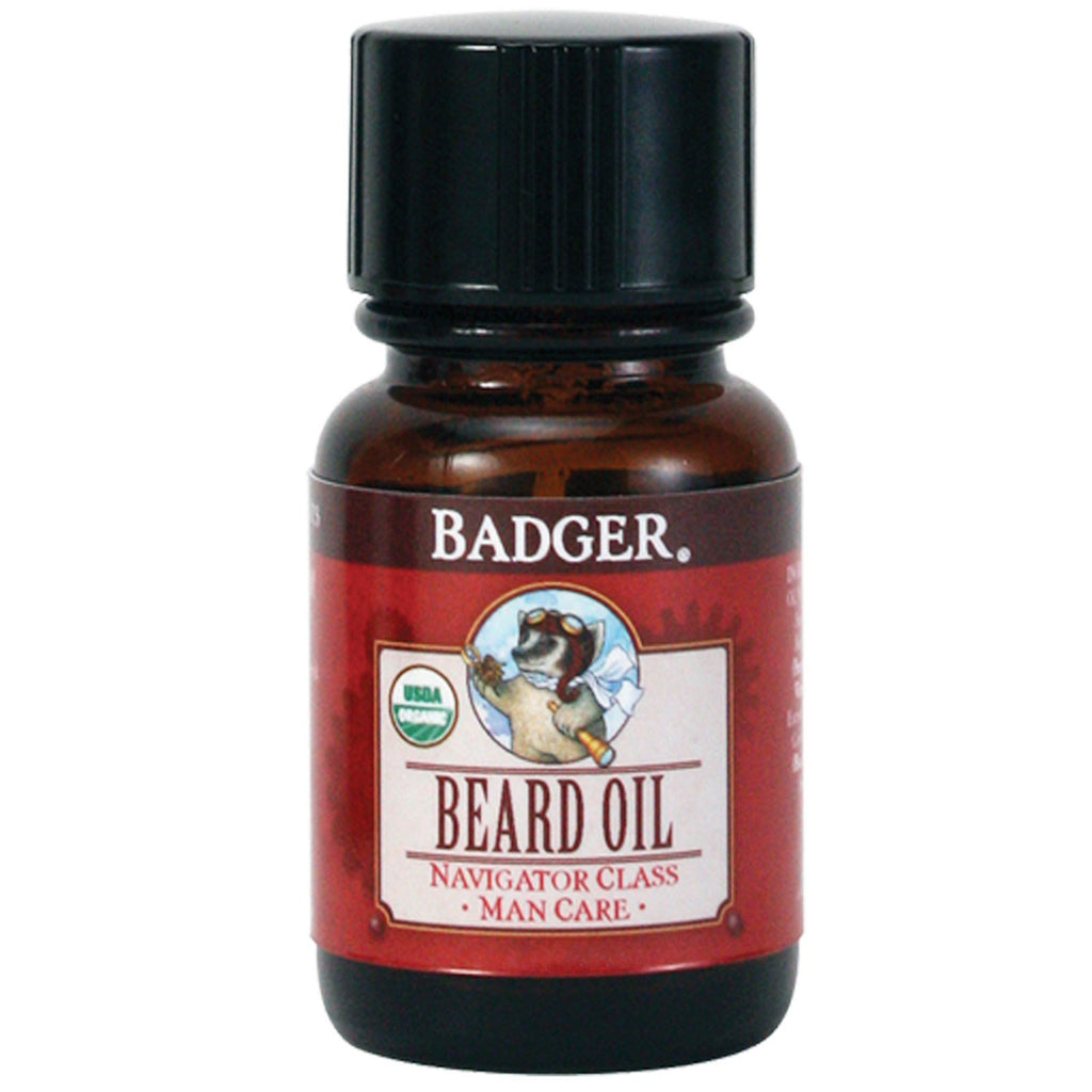 Badger Company, Aceite para barba, Clase Navigator, Cuidado del hombre, 29,6 ml (1 oz. líq.)