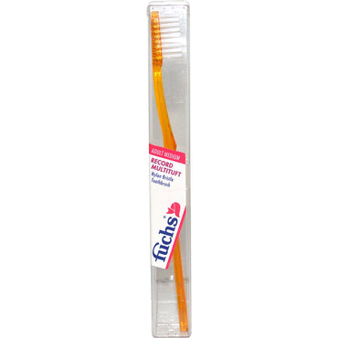 Fuchs Brushes, Record Multituft, cepillo de dientes con cerdas de nailon, tamaño mediano para adultos, 1 cepillo de dientes
