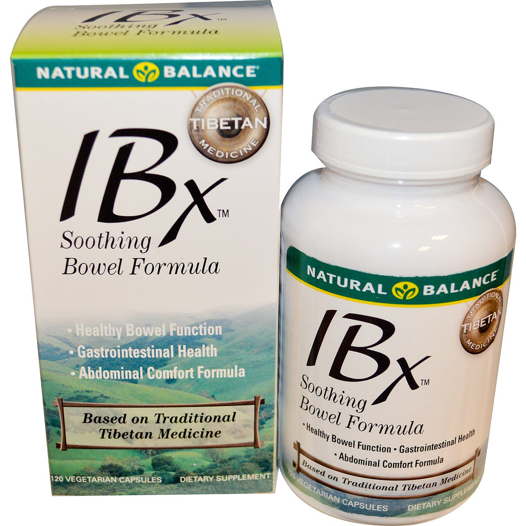 التوازن الطبيعي، تركيبة الأمعاء المهدئة من ibx، 120 كبسولة نباتية