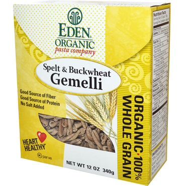 Eden Foods  Spelt & Buckwheat Gemelli 12 oz (340 g)